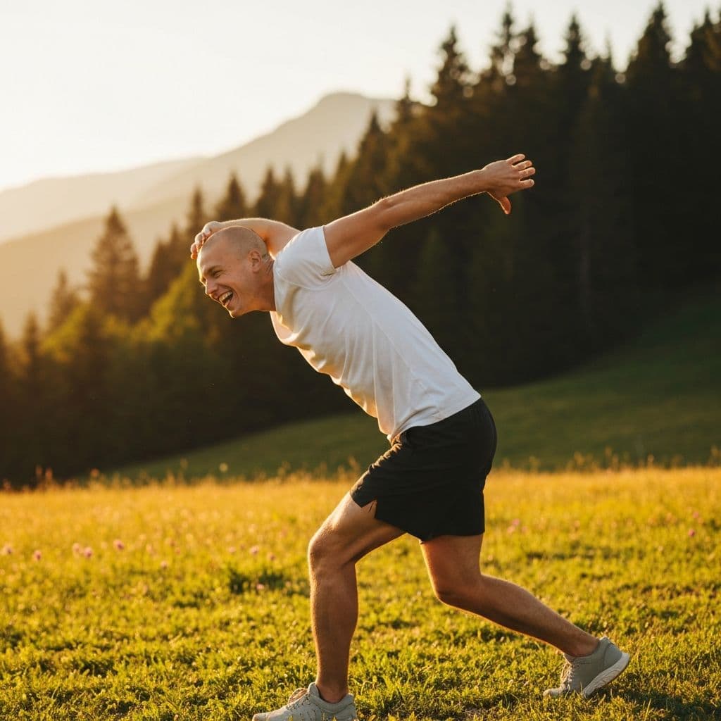 Person experiencing back pain relief